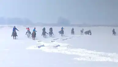 Erzurum'da Kar Üstünde At Yarışı Heyecanı!